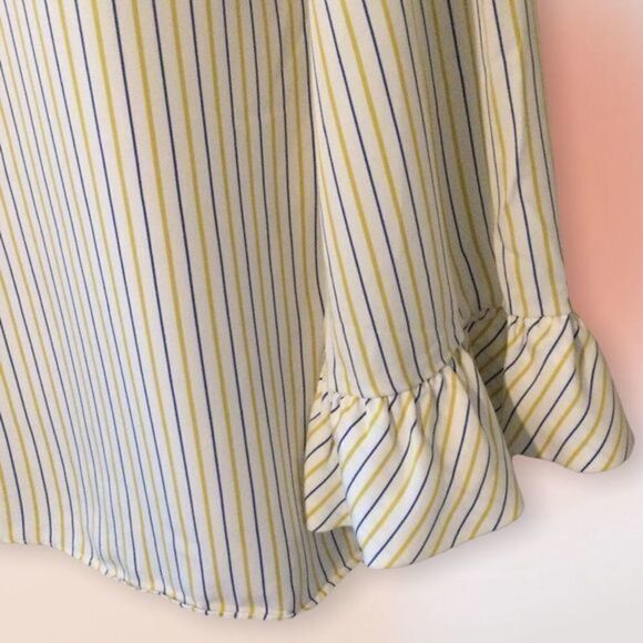 Massimo Dutti‎ Ruffled Sleeve Striped Top Size 4 - Picture 7 of 13